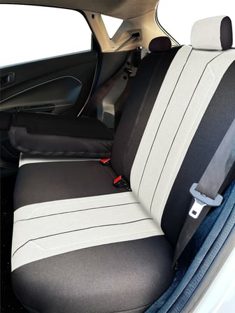Minderland Axiom Comfort Serisi - Skoda Kodiaq ile uyumlu Koltuk Kılıfı, Keten / Kemik