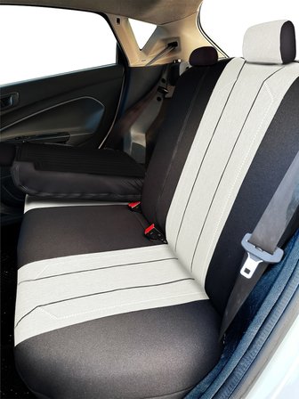 Minderland Axiom Comfort Serisi - Volvo V50 ile uyumlu Koltuk Kılıfı, Keten / Kemik