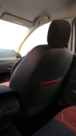 Minderland Axiom Comfort Serisi - Peugeot 607 ile uyumlu Koltuk Kılıfı, Keten / Bordo