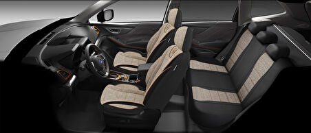 City Serisi NISSAN X-Trail 2001-2007 ile Uyumlu Koltuk Kılıfı, Kahverengi