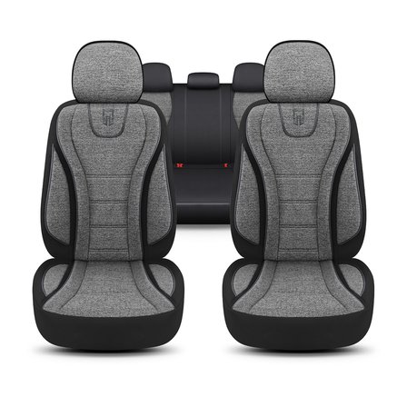 City Serisi SMART forfour 2014 sonrası ile Uyumlu Koltuk Kılıfı, Gri-Siyah