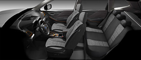 City Serisi SUBARU Legacy 2009-2014 ile Uyumlu Koltuk Kılıfı, Gri-Siyah