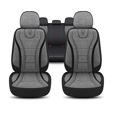City Serisi VOLKSWAGEN Beetle Cabrio 2012-2019 ile Uyumlu Koltuk Kılıfı, Gri-Siyah