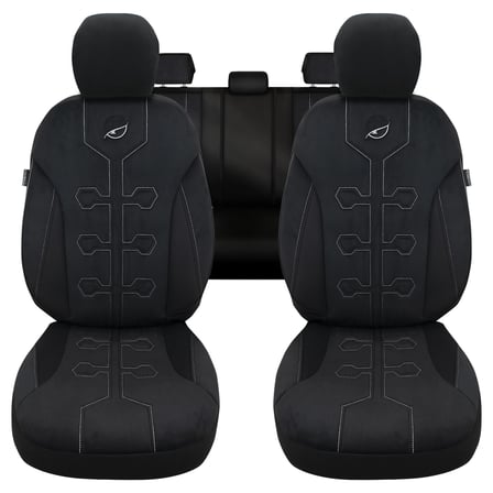 Minderland FA Serisi - Hyundai i40 ile uyumlu Koltuk Kılıfı, Tay Tüyü / Siyah