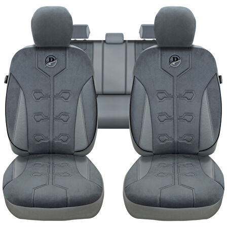 Minderland FA Serisi - Hyundai Grandeur ile uyumlu Koltuk Kılıfı, Tay Tüyü / Füme