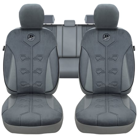 Minderland FA Serisi - Volvo V60 ile uyumlu Koltuk Kılıfı, Tay Tüyü / Füme