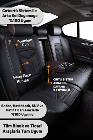 FS Deri Serisi CHEVROLET Cruze 2011-2014 İle Uyumlu Takmatik Kılıf, Siyah