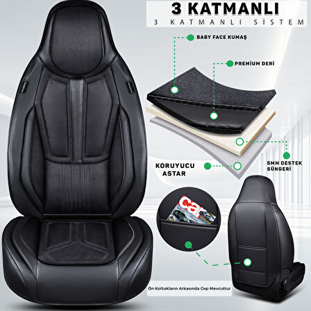 FS Deri Serisi POLESTAR Polestar 2 2021 Sonrası İle Uyumlu Takmatik Kılıf, Siyah