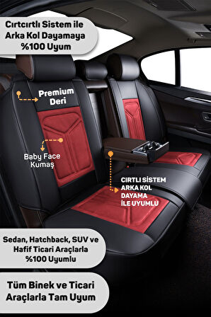 FS Deri Serisi HONDA ZR-V 2023 Sonrası İle Uyumlu Takmatik Kılıf, Kırmızı