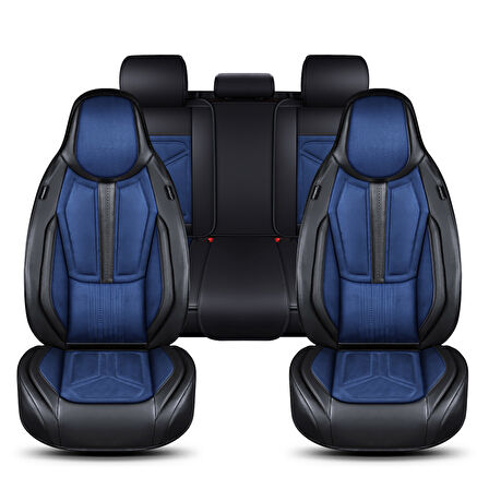 FS Deri Serisi PEUGEOT Partner Tepee 2008-2018 İle Uyumlu Takmatik Kılıf, Mavi