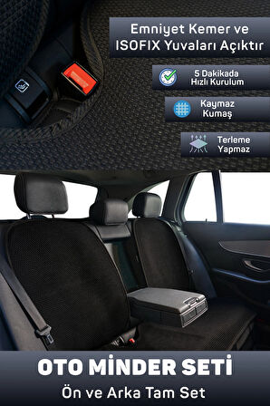 Minderland - Mindra Serisi Her Araca Uyumlu Oto Koltuk Minderi / Siyah