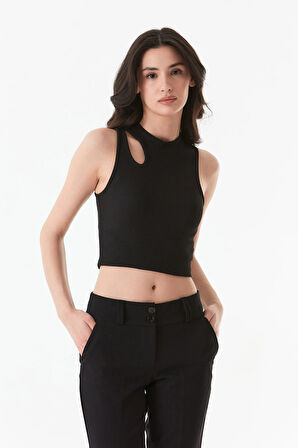 Fitilli Omzu Pencereli Crop Body