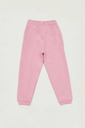 Basic Beli Bağcıklı Düğme Detaylı Kız Çocuk Eşofman Altı 