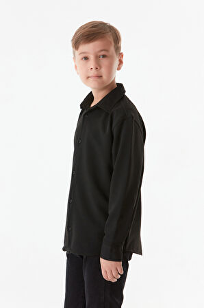 Fitilli Düğmeli Erkek Çocuk Gömlek