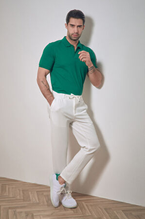 Basic Polo Yaka Düğmeli Tişört