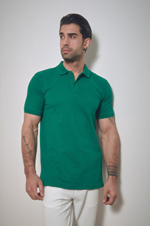 Basic Polo Yaka Düğmeli Tişört