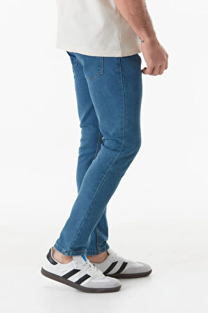 Fermuarlı Straight Jean Pantolon