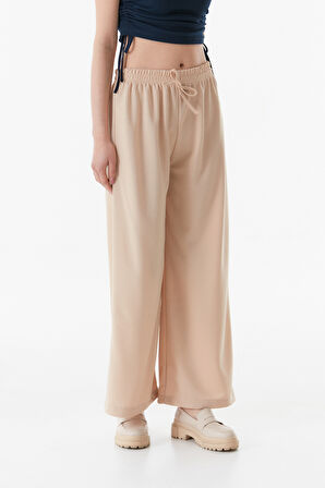 Beli Lastikli Wide Leg Pantolon