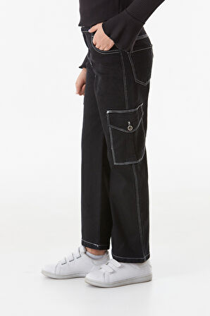 Kargo Cepli Kız Çocuk Pantolon