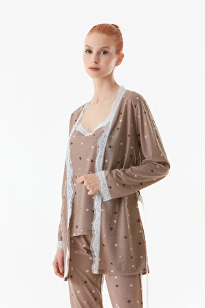 Yıldız Baskılı 3 Lü Pijama Takımı
