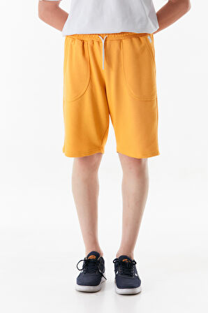 Baskılı Beli Bağcıklı Şort