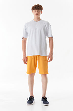 Baskılı Beli Bağcıklı Şort