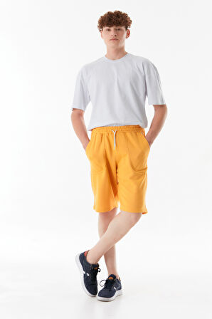 Baskılı Beli Bağcıklı Şort