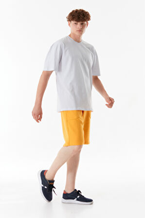 Baskılı Beli Bağcıklı Şort