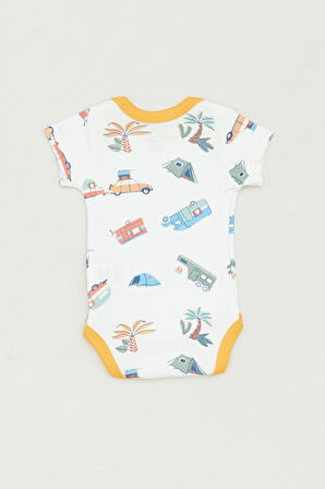 Baskılı Bisiklet Yaka Erkek Çocuk Body