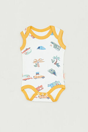 Baskılı Bisiklet Yaka Erkek Çocuk Zıbın