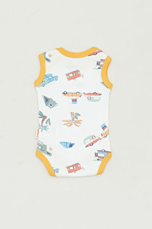 Baskılı Bisiklet Yaka Erkek Çocuk Zıbın