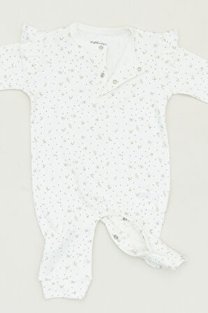 Baskılı Bisiklet Yaka Kız Çocuk Tulum