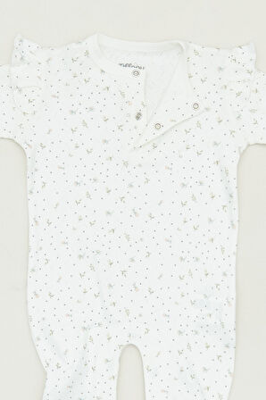 Baskılı Bisiklet Yaka Kız Çocuk Tulum