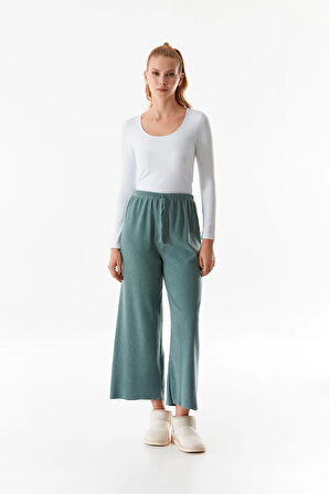 Basic Fitilli Beli Lastikli Pantolon