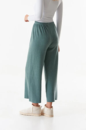 Basic Fitilli Beli Lastikli Pantolon