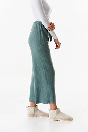 Basic Fitilli Beli Lastikli Pantolon