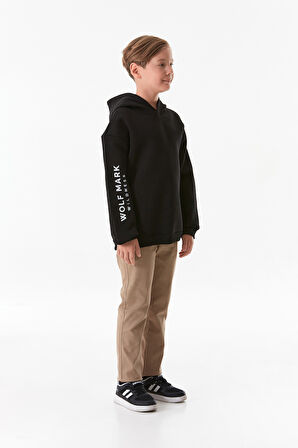 Basic Kapüşonlu Erkek Çocuk Sweatshirt