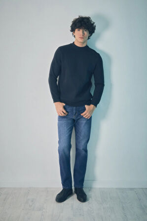 3 İplikBasic Bisiklet Yaka Sweatshirt