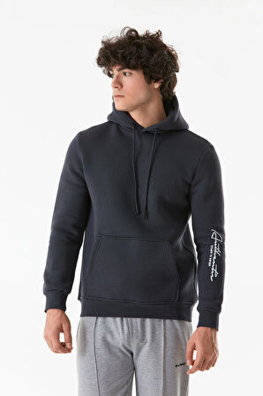 3 İplik Kanguru Cepli Kapüşonlu Sweatshirt