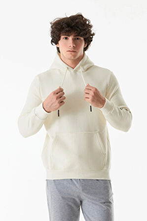 3 İplik Kanguru Cepli Kapüşonlu Sweatshirt