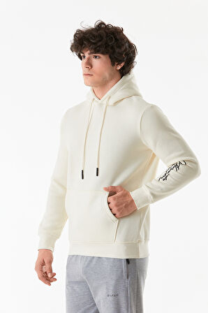 3 İplik Kanguru Cepli Kapüşonlu Sweatshirt