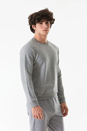 3 İplik Basic Bisiklet Yaka Sweatshirt