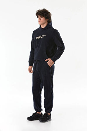 Beli Bağcıklı Jogger Polar Eşofman Altı