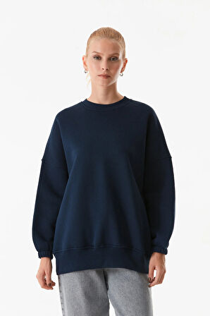 3 İplik Basic Bisiklet Yaka Sweatshirt