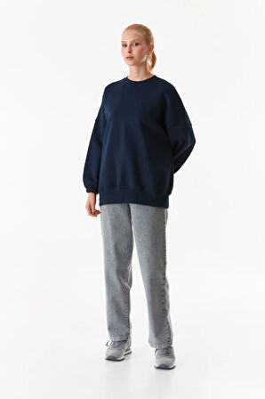 3 İplik Basic Bisiklet Yaka Sweatshirt