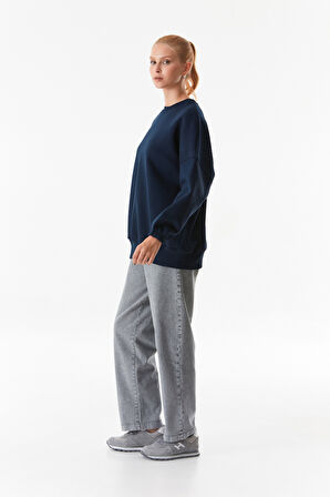 3 İplik Basic Bisiklet Yaka Sweatshirt