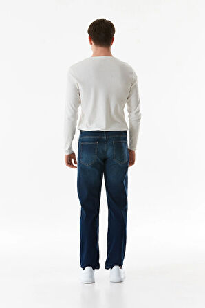 Fermuarlı Straight Jean Pantolon