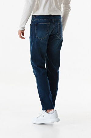 Fermuarlı Straight Jean Pantolon