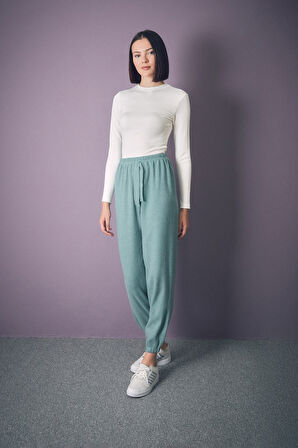 Fitilli Beli Lastikli Jogger Pantolon