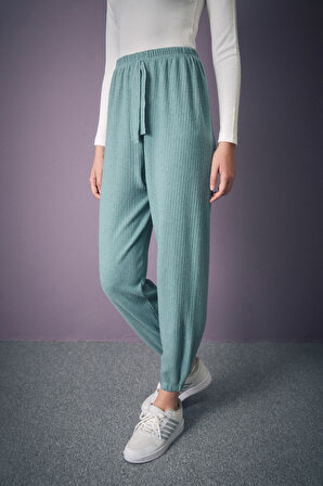 Fitilli Beli Lastikli Jogger Pantolon